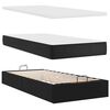 vidaXL Lit ottoman avec matelas & LED Noir 160x200cm similicuir