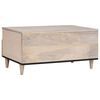 vidaXL Table basse Blanc 80 x 54 x 40 cm Bois d'acacia massif