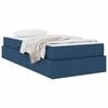 vidaXL Lit avec rangement et matelas Bleu 90 x 200 cm Polyester