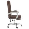 vidaXL Fauteuil inclinable de bureau Marron Similicuir