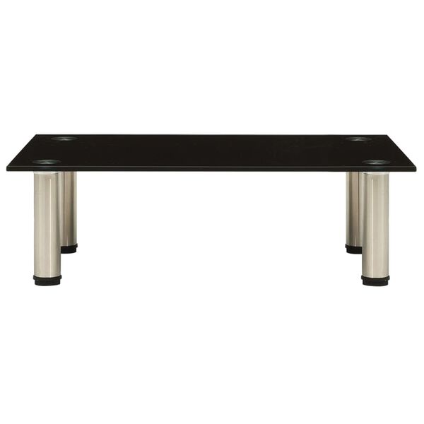 322761 vidaXL TV Stand Black 60x35x17 cm Tempered Glass