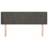 vidaXL T&ecirc;te de lit avec oreilles Gris fonc&eacute; 147x16x78/88 cm Velours