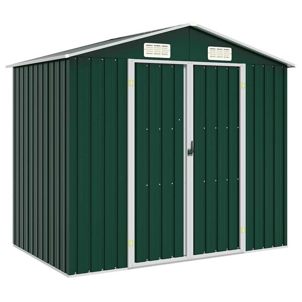 vidaXL Abri de jardin Vert 205x129x183 cm Acier galvanisé