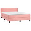 vidaXL Sommier &agrave; lattes de lit avec matelas Rose 140x190 cm Velours