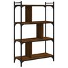 vidaXL Biblioth&egrave;que 4 niveaux ch&ecirc;ne brun 76x32x123cm bois d'ing&eacute;nierie