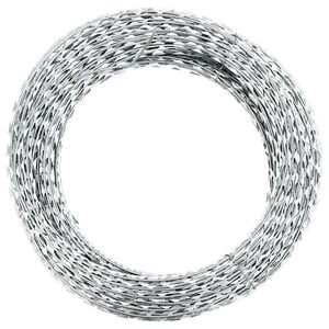 vidaXL Fil de fer barbel&eacute; rouleau h&eacute;lico&iuml;dal acier galvanis&eacute; 100 m