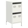 vidaXL Buffet blanc 35x39x73,5 cm acier lamin&eacute; &agrave; froid