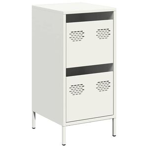 vidaXL Buffet blanc 35x39x73,5 cm acier lamin&eacute; &agrave; froid