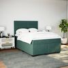 vidaXL Sommier à lattes de lit et matelas Vert foncé 140x190cm Velours