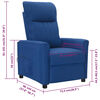 vidaXL Fauteuil électrique de massage Bleu Tissu