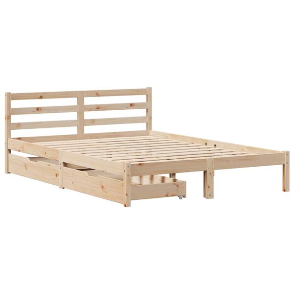 vidaXL Cadre de lit sans matelas 120x190 cm bois de pin massif
