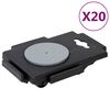 vidaXL Chariots de d&eacute;m&eacute;nagement &agrave; 8 roues 20 pcs noir PP 150 kg