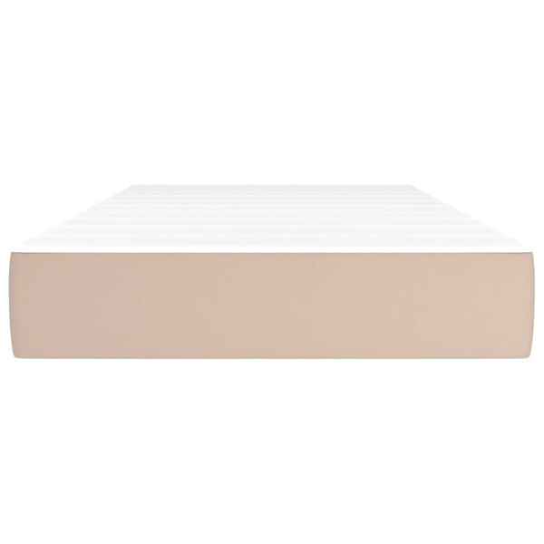 vidaXL Matelas de lit &agrave; ressorts ensach&eacute;s fermet&eacute; moyenne Cappuccino 100x200x20 cm