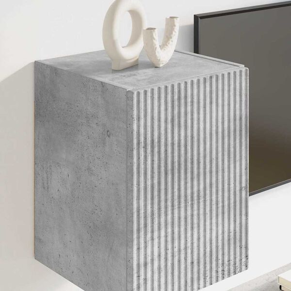 vidaXL Meuble TV mural B&eacute;ton 30 x 31 x 40 cm Bois d'ing&eacute;nierie