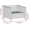 vidaXL Salon de jardin 7 pcs avec coussins Gris Résine tressée