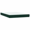 vidaXL Sommier &agrave; lattes de lit et matelas vert fonc&eacute; 160x220cm velours
