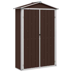 vidaXL Abri de jardin Marron 116x45x175 cm Acier galvanis&eacute;