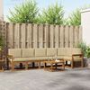 vidaXL Ensemble de canap&eacute;s d'ext&eacute;rieur 7 pcs Naturel et Beige