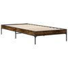 vidaXL Cadre de lit sans matelas ch&ecirc;ne fum&eacute; 100x200 cm
