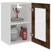vidaXL Vitrine suspendue "Lyon" Ch&ecirc;ne fum&eacute; 40 x 31 x 60 cm Bois d'ing&eacute;nierie