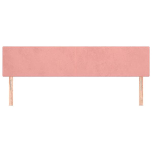 vidaXL T&ecirc;tes de lit 2 pcs Rose 100x5x78/88 cm Velours
