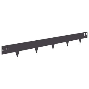 vidaXL Bordure de Pelouse 50 pc 100 x 12 cm Acier Noir