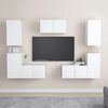vidaXL Ensemble de meubles TV 7 pcs Blanc Bois d'ing&eacute;nierie