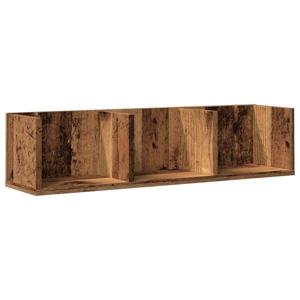vidaXL &Eacute;tag&egrave;re murale &agrave; CD vieux bois 75x18x18 cm bois d'ing&eacute;nierie