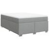 vidaXL Sommier &agrave; lattes de lit avec matelas Gris clair 160x200cm Tissu
