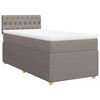 vidaXL Sommier à lattes de lit avec matelas Taupe 100x200 cm Tissu