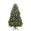 vidaXL Sapin de No&euml;l artificiel avec 300 LED Vert 210 cm PVC et m&eacute;tal