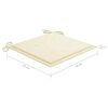 vidaXL Chaises de jardin avec coussins lot de 2 Teck solide et acier