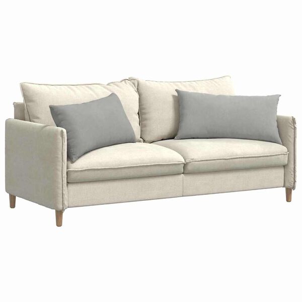 vidaXL Coussins de canapé 2 pcs Gris clair 80 x 40 cm tissu