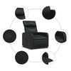 vidaXL Fauteuil inclinable Noir Similicuir