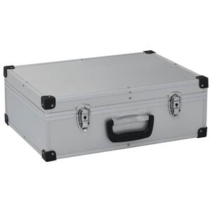 vidaXL Valise &agrave; outils 46 x 33 x 16 cm Argent&eacute; Aluminium