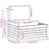vidaXL Canap&eacute; d'ext&eacute;rieur extr&eacute;mit&eacute; Naturel 91 x 63 x 73 cm