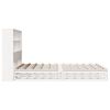 vidaXL Lit biblioth&egrave;que sans matelas blanc 160x200 cm bois massif