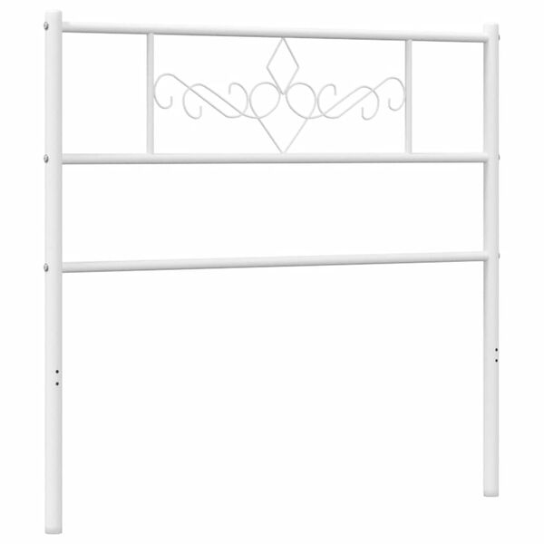 vidaXL T&ecirc;te de lit de remplacement m&eacute;tal blanc 75 cm