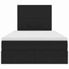 vidaXL Lit avec rangement et matelas Noir 120 x 190 cm Velours