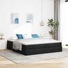VidaXL Cadre de lit ottoman avec matelas noir 160x200 cm tissu