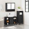 vidaXL Ensemble de meubles salle de bain 3 pcs noir bois d'ing&eacute;nierie