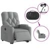 vidaXL Fauteuil inclinable &eacute;lectrique gris clair tissu