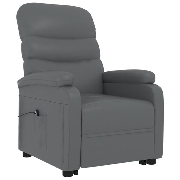vidaXL Fauteuil Anthracite Similicuir
