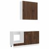 vidaXL Unit&eacute; de cuisine LUCCA 5 pc Ch&ecirc;ne brun Bois d'ing&eacute;nierie