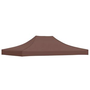 vidaXL Toit de tente de r&eacute;ception 4x3 m Marron 270 g/m&sup2;