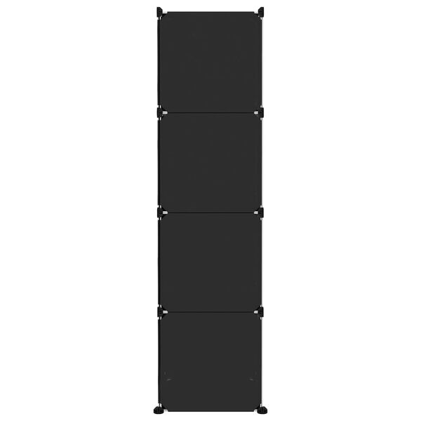 vidaXL Armoire de rangement pour enfants avec 10 cubes Noir PP