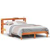 vidaXL Cadre de lit et t&ecirc;te de lit sans matelas cire marron 140x190 cm