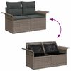 vidaXL Ensemble de canap&eacute; de jardin avec coussin 5 pcs Gris polyrotin