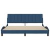 vidaXL Cadre de lit sans matelas Hanko bleu 180x200 cm tissu