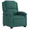 vidaXL Fauteuil inclinable électrique vert foncé tissu